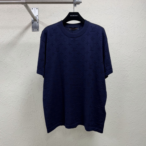 Louis Vuitton Luxury Brand Womens Men Short Sleeve Knit T-Shirt  Monogram Short-Sleeved Crewneck 1AK720 Top Quality Whatsapp 【+1-3239614486】