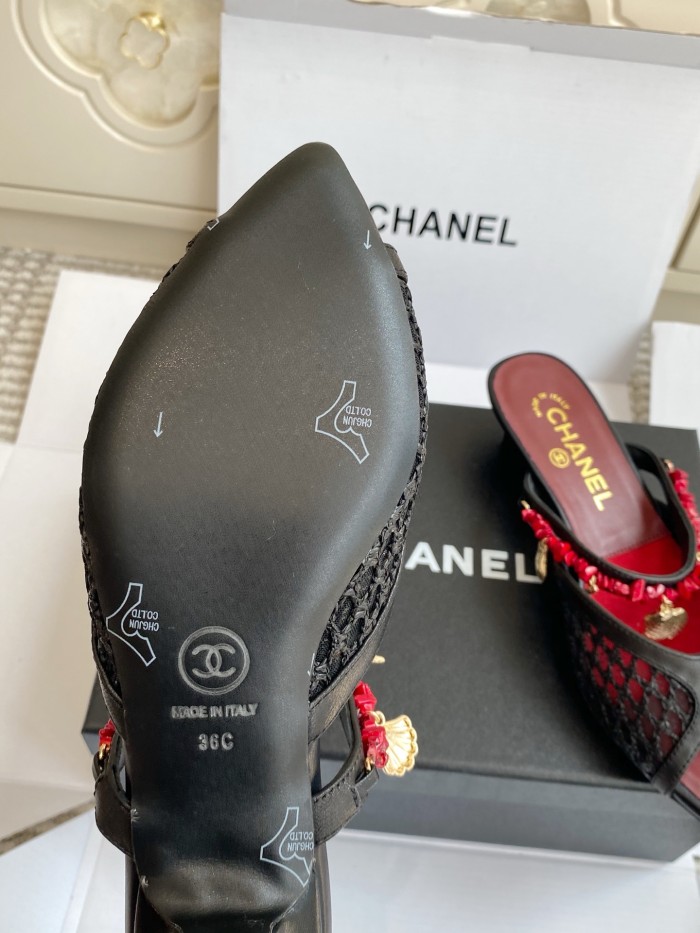 Chanel Womens Shoes Casual Slippers Sandals with 3.5cm Heel Luxury Brand Design with Original Box whatsapp 【+1-3239614486】