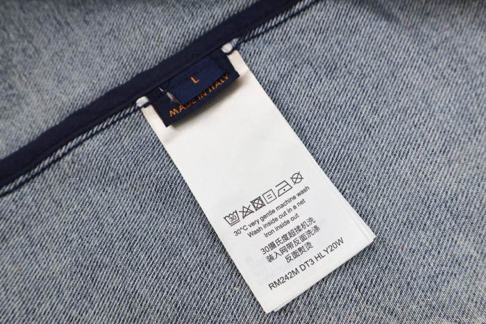 Louis Vuitton Luxury Brand Mens Short Sleeve Denim Shirt Top Quality Whatsapp 【+1-3239614486】