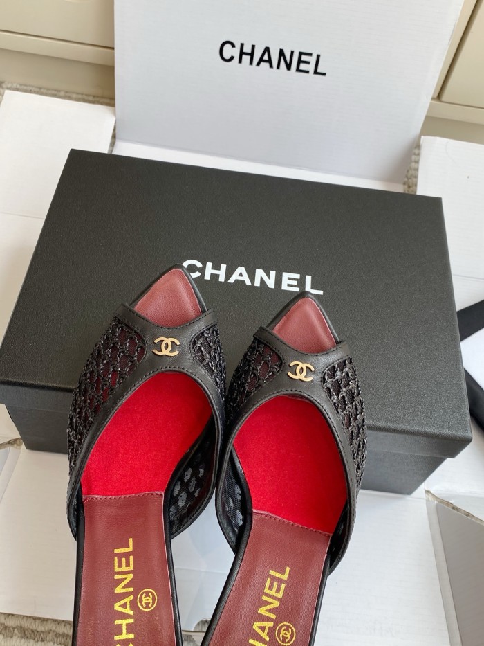 Chanel Womens Shoes Casual Slippers Sandals with 8cm Heel Luxury Brand Design with Original Box whatsapp 【+1-3239614486】