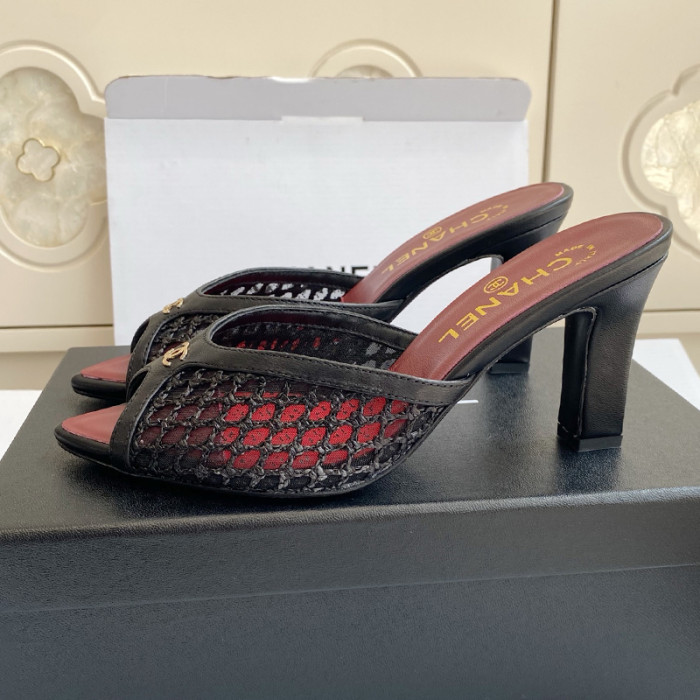 Chanel Womens Shoes Casual Slippers Sandals with 8cm Heel Luxury Brand Design with Original Box whatsapp 【+1-3239614486】