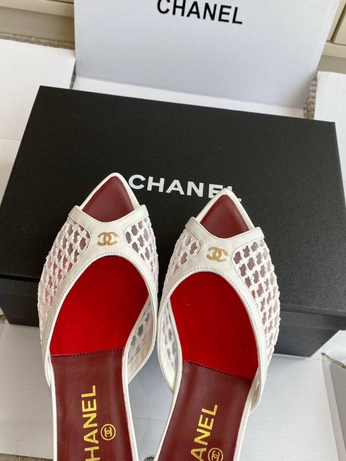 Chanel Womens Shoes Casual Slippers Sandals with 3.5cm Heel Luxury Brand Design with Original Box whatsapp 【+1-3239614486】