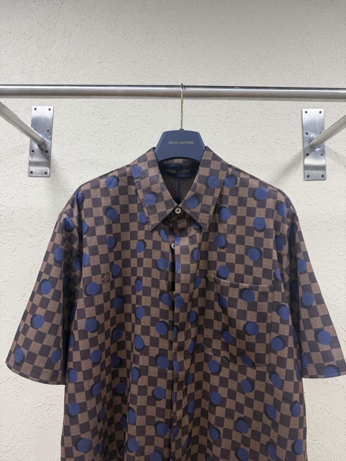 Louis Vuitton Luxury Brand Mens Short Sleeve Shirt Top Quality Whatsapp 【+1-3239614486】