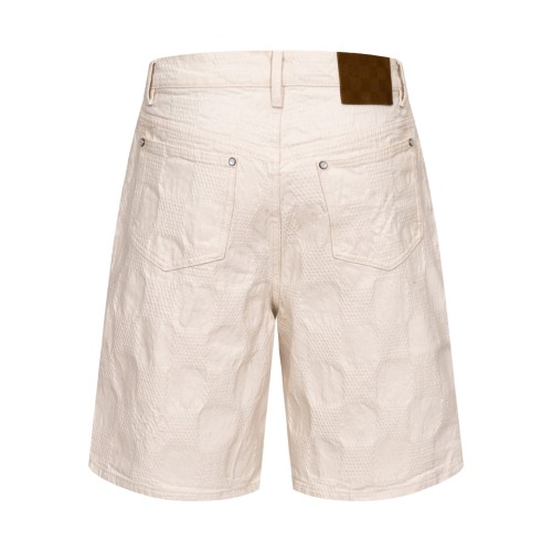 Louis Vuitton Luxury Brand Women Mens Pant Denim Shorts Damier 3D Light Denim Short 1AK6GV with Original Box Whatsapp 【+1-3239614486】