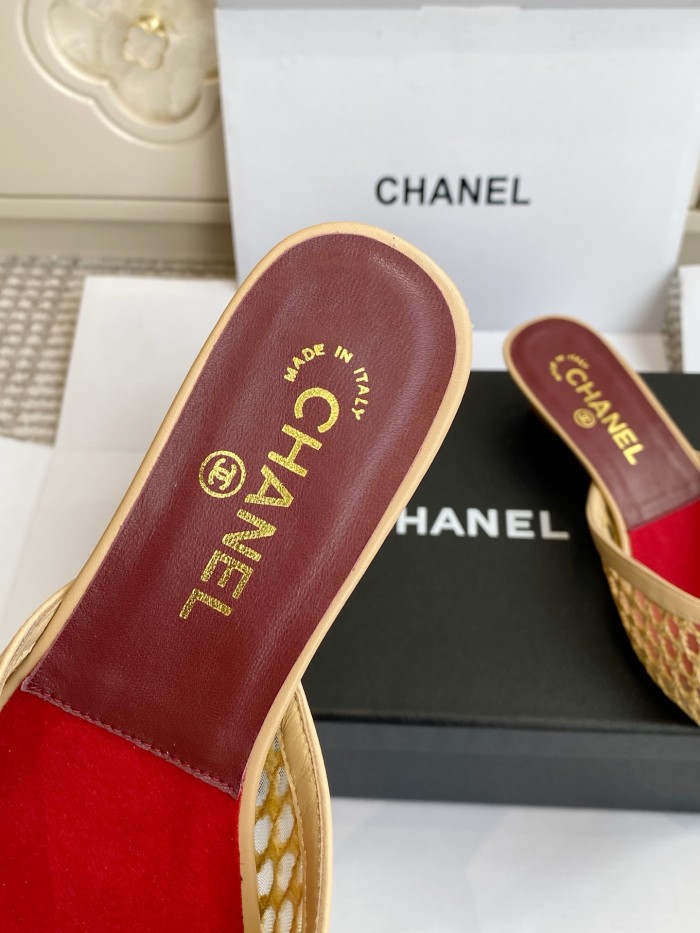 Chanel Womens Shoes Casual Slippers Sandals with 3.5cm Heel Luxury Brand Design with Original Box whatsapp 【+1-3239614486】