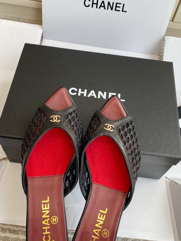 Chanel Womens Shoes Casual Slippers Sandals with 3.5cm Heel Luxury Brand Design with Original Box whatsapp 【+1-3239614486】
