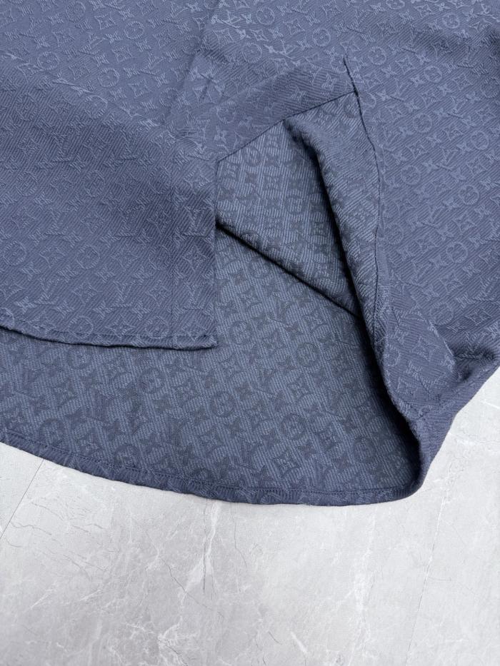 Louis Vuitton Luxury Brand Mens Short Sleeve Denim Shirt Top Quality Whatsapp 【+1-3239614486】