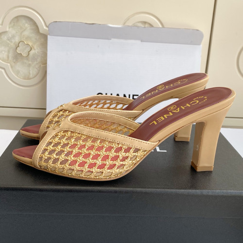 Chanel Womens Shoes Casual Slippers Sandals with 8cm Heel Luxury Brand Design with Original Box whatsapp 【+1-3239614486】