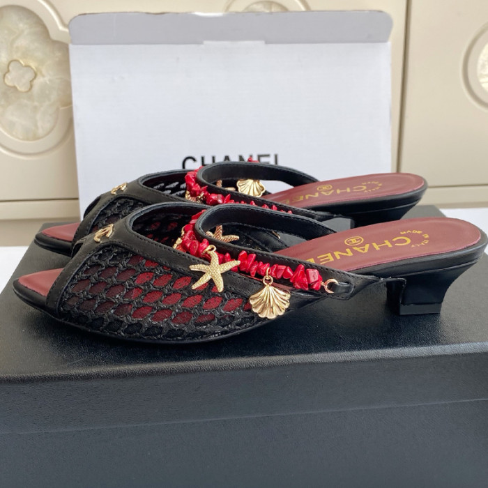 Chanel Womens Shoes Casual Slippers Sandals with 3.5cm Heel Luxury Brand Design with Original Box whatsapp 【+1-3239614486】