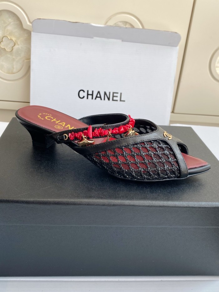 Chanel Womens Shoes Casual Slippers Sandals with 3.5cm Heel Luxury Brand Design with Original Box whatsapp 【+1-3239614486】