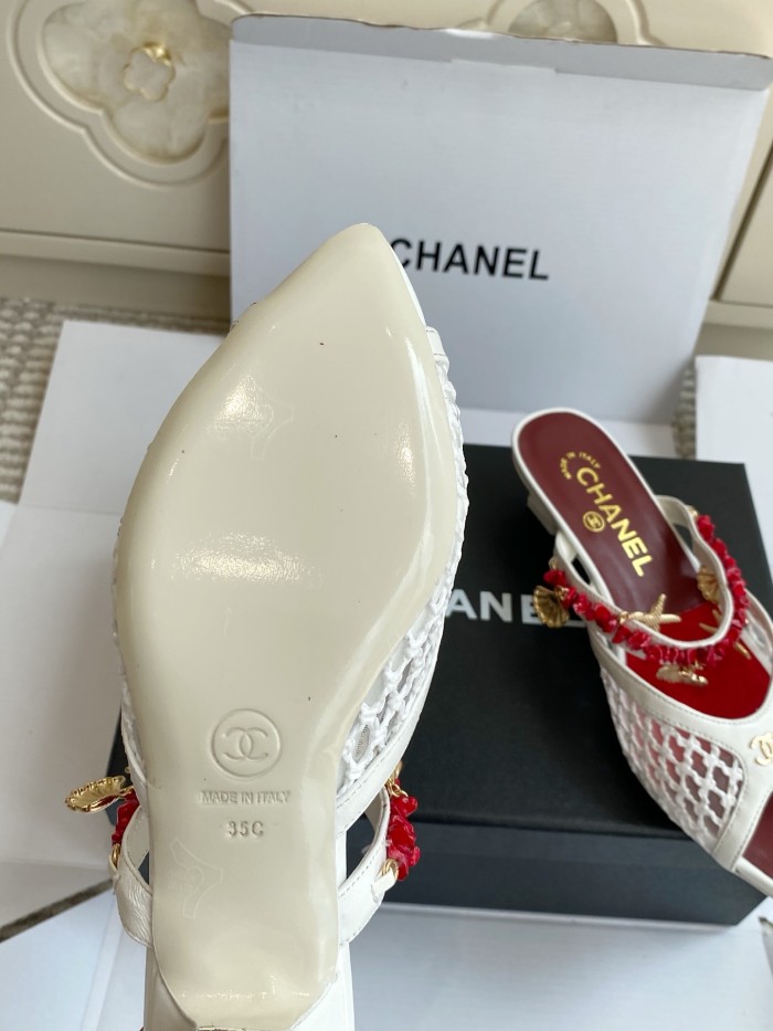 Chanel Womens Shoes Casual Slippers Sandals with 3.5cm Heel Luxury Brand Design with Original Box whatsapp 【+1-3239614486】
