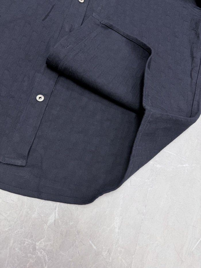 Dior Luxury Brand Mens Long Sleeve Shirts Oblique Shirt Top Quality with Original Box Whatsapp 【+1-3239614486】