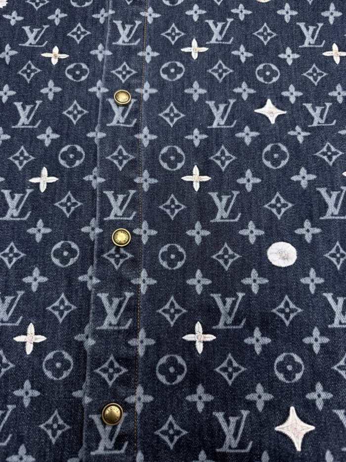Louis Vuitton Luxury Brand Women Mens Short Sleeve Denim Shirt Top Quality Whatsapp 【+1-3239614486】