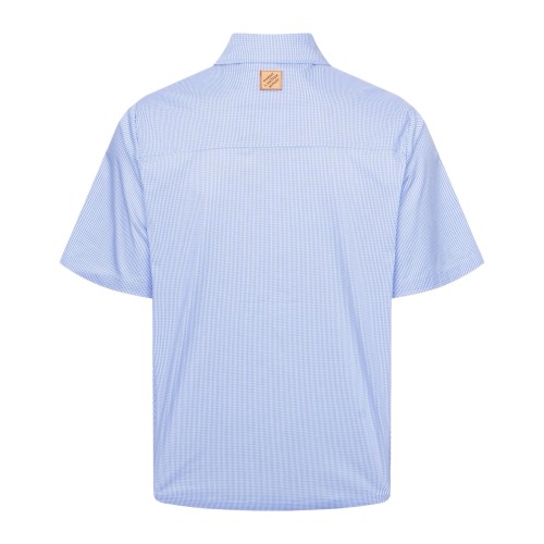 Louis Vuitton Luxury Brand Women Mens Embroidered Signature Short-Sleeved Shirt 1AJR81 Top Quality Whatsapp 【+1-3239614486】