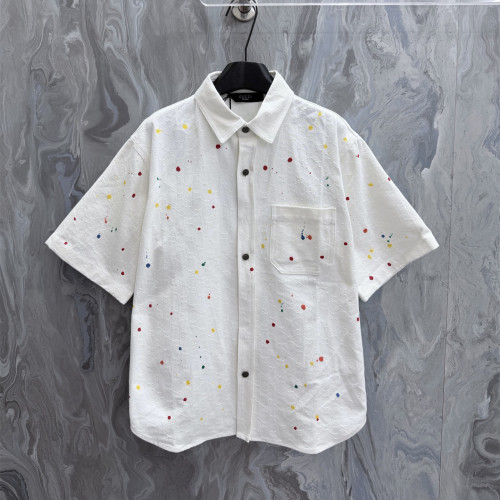 Gucci Luxury Brand Women Mens Short Sleeve Denim Shirt Top Quality Whatsapp 【+1-3239614486】