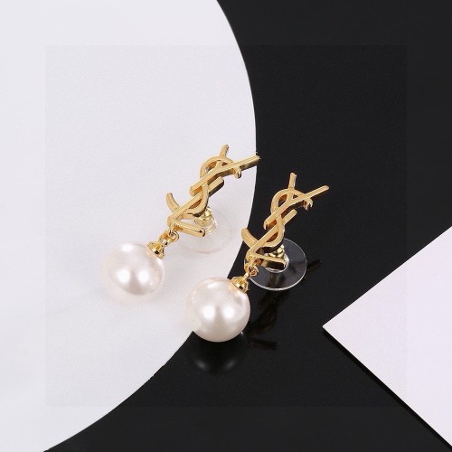 Saint Laurent YSL Luxury Womens Pearl Earrings with Original Box Whatsapp 【+1-3239614486】
