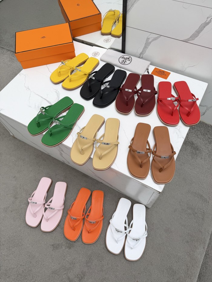 Hermes Womens Shoes Slippers Sandals Casual Fashion Sandals Luxury Brand with Original Box Whatsapp【+1-3239614486】