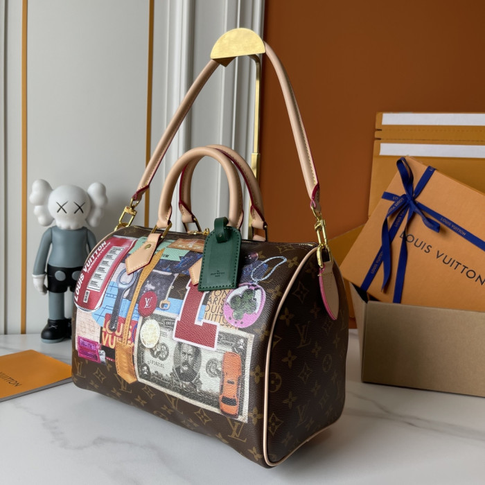 Louis Vuitton Womens Bags Luxury Brand Fashion Type Speedy Bandoulière 30 Monogram Leather whatsapp [+1-3239614486]