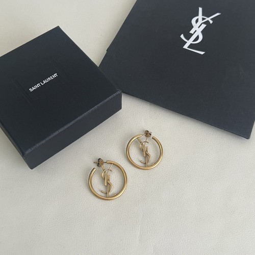 Saint Laurent YSL Luxury Womens Earrings CASSANDRE HOOP EARRINGS IN METAL 868176Y15007005 with Original Box Whatsapp 【+1-3239614486】