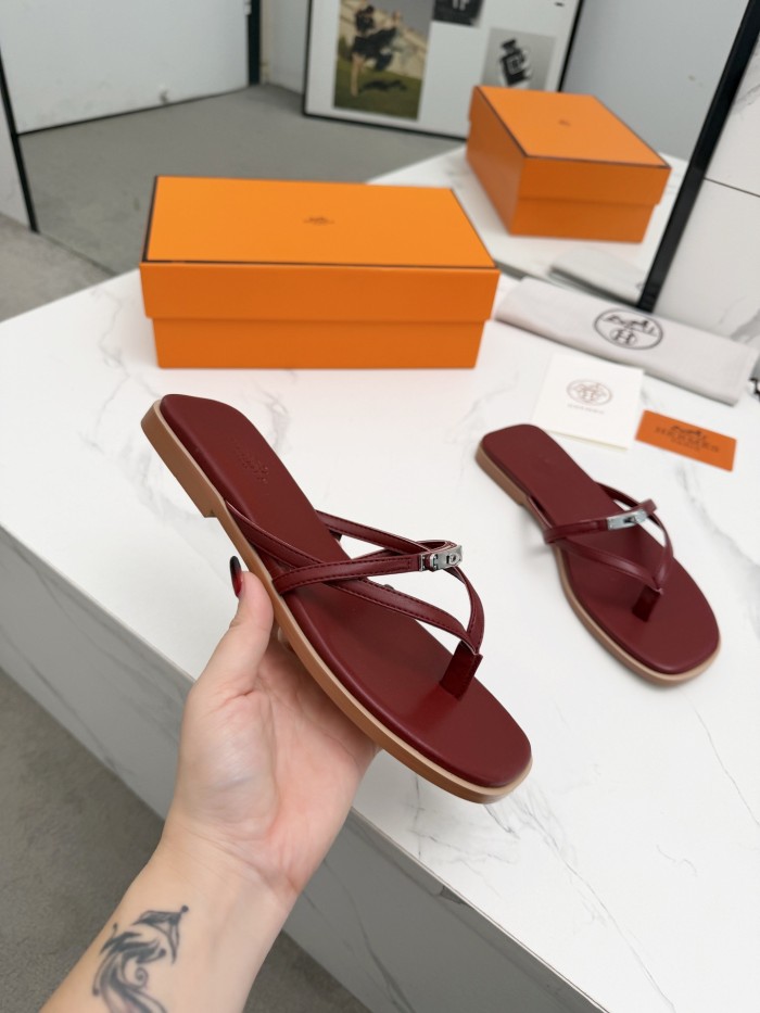 Hermes Womens Shoes Slippers Sandals Casual Fashion Sandals Luxury Brand with Original Box Whatsapp【+1-3239614486】