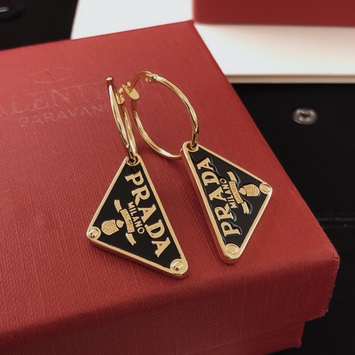 Prada Luxury Brand Womens Earring Prada Symbole pendant right earring with Original Box Whatsapp 【+1-3239614486】