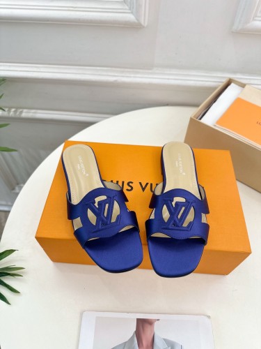 Louis Vuitton Womens Shoes Sandals Slippers Luxury Brand LV Isola Flat Mule with Original Box Whatsapp 【+1-3239614486】