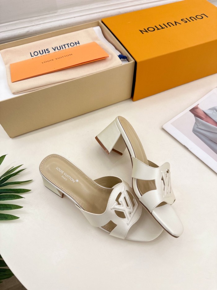Louis Vuitton Womens Shoes Sandals Slippers Luxury Brand LV Isola Flat Mule 5cm Heel with Original Box Whatsapp 【+1-3239614486】