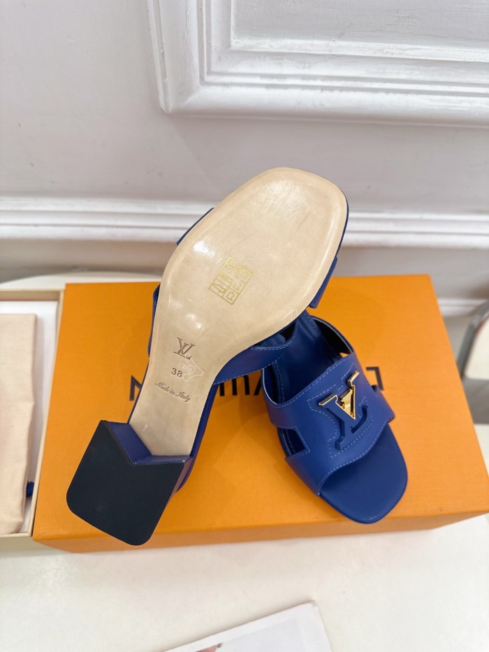 Louis Vuitton Womens Shoes Sandals Slippers Luxury Brand LV Isola Flat Mule 5cm Heel with Original Box Whatsapp 【+1-3239614486】