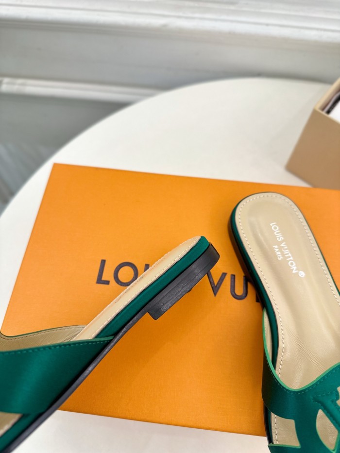 Louis Vuitton Womens Shoes Sandals Slippers Luxury Brand LV Isola Flat Mule with Original Box Whatsapp 【+1-3239614486】