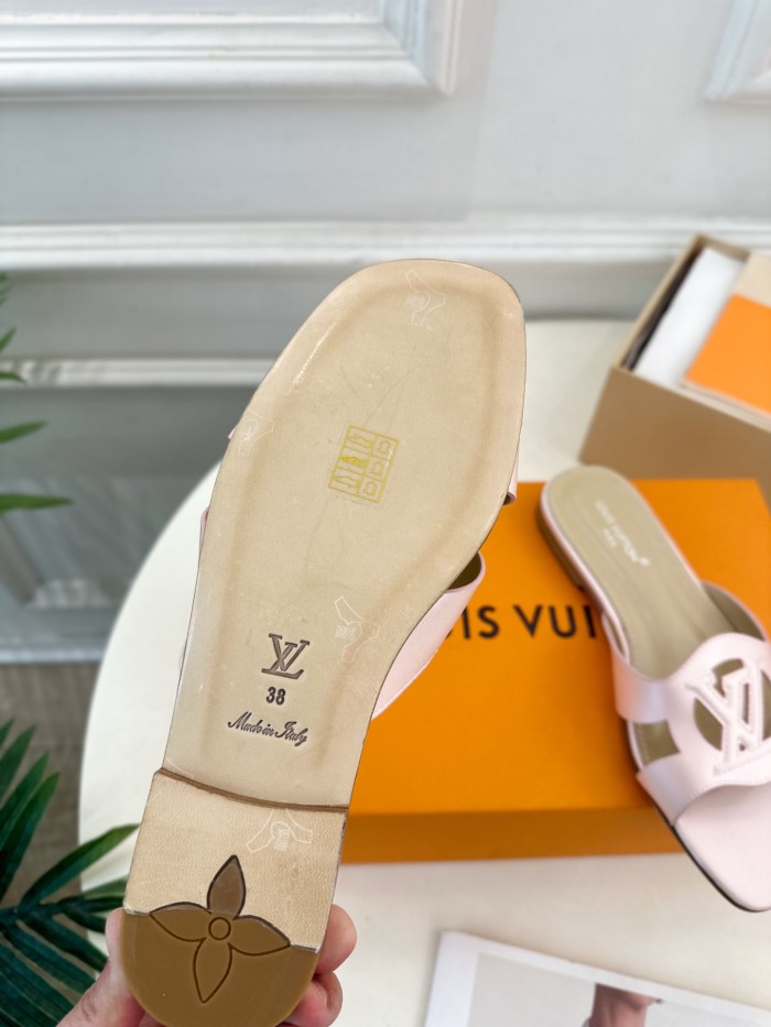 Louis Vuitton Womens Shoes Sandals Slippers Luxury Brand LV Isola Flat Mule with Original Box Whatsapp 【+1-3239614486】