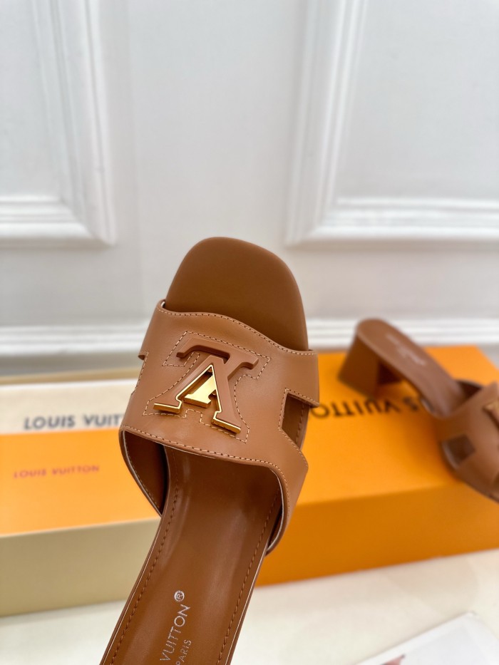 Louis Vuitton Womens Shoes Sandals Slippers Luxury Brand LV Isola Flat Mule 5cm Heel with Original Box Whatsapp 【+1-3239614486】