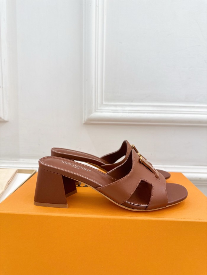 Louis Vuitton Womens Shoes Sandals Slippers Luxury Brand LV Isola Flat Mule 5cm Heel with Original Box Whatsapp 【+1-3239614486】