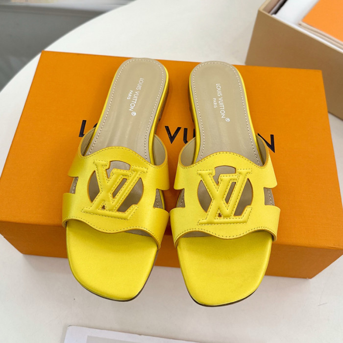 Louis Vuitton Womens Shoes Sandals Slippers Luxury Brand LV Isola Flat Mule with Original Box Whatsapp 【+1-3239614486】