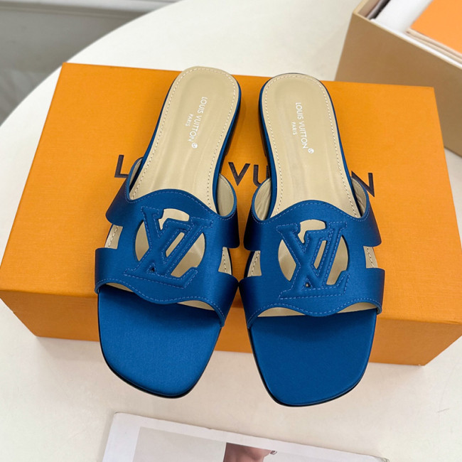 Louis Vuitton Womens Shoes Sandals Slippers Luxury Brand LV Isola Flat Mule with Original Box Whatsapp 【+1-3239614486】