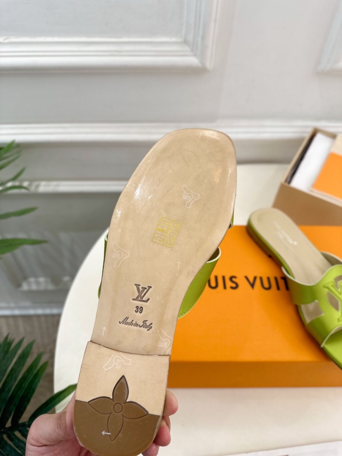 Louis Vuitton Womens Shoes Sandals Slippers Luxury Brand LV Isola Flat Mule with Original Box Whatsapp 【+1-3239614486】