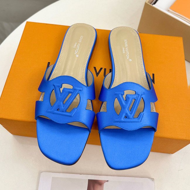 Louis Vuitton Womens Shoes Sandals Slippers Luxury Brand LV Isola Flat Mule with Original Box Whatsapp 【+1-3239614486】