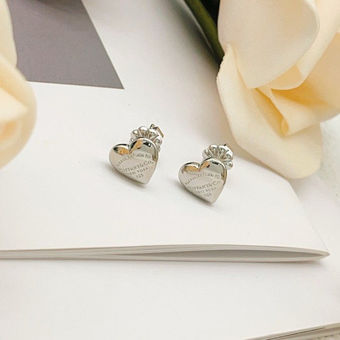 Tiffany Co  Luxury Womens Heart Earring with Original Box Whatsapp 【+1-3239614486】TE029