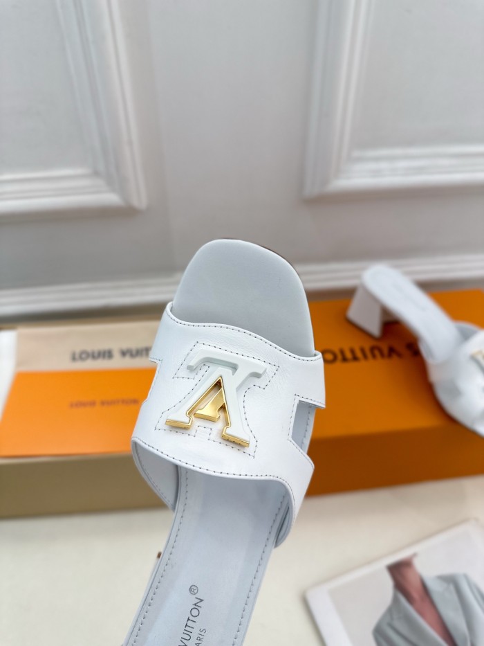Louis Vuitton Womens Shoes Sandals Slippers Luxury Brand LV Isola Flat Mule 5cm Heel with Original Box Whatsapp 【+1-3239614486】