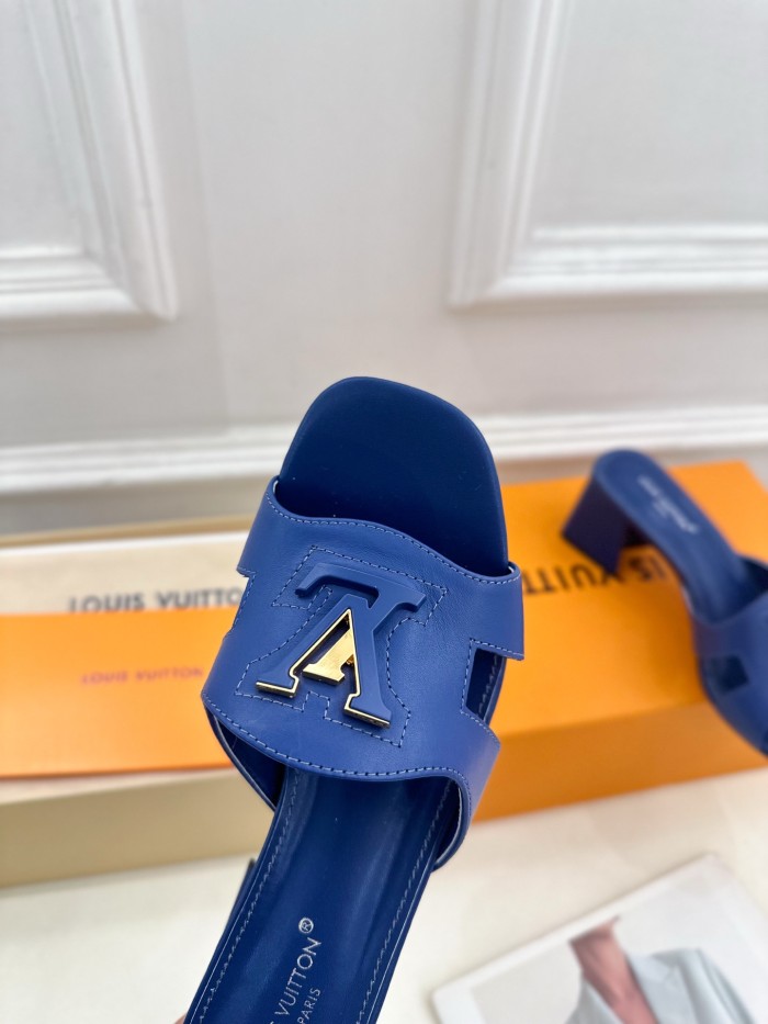 Louis Vuitton Womens Shoes Sandals Slippers Luxury Brand LV Isola Flat Mule 5cm Heel with Original Box Whatsapp 【+1-3239614486】