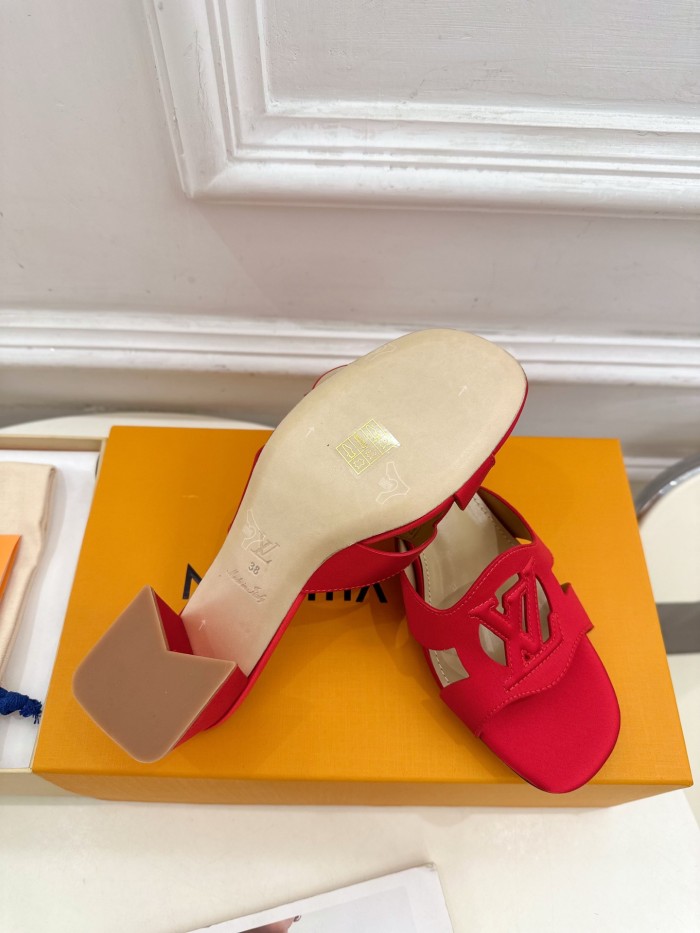 Louis Vuitton Womens Shoes Sandals Slippers Luxury Brand LV Isola Flat Mule 5cm Heel with Original Box Whatsapp 【+1-3239614486】
