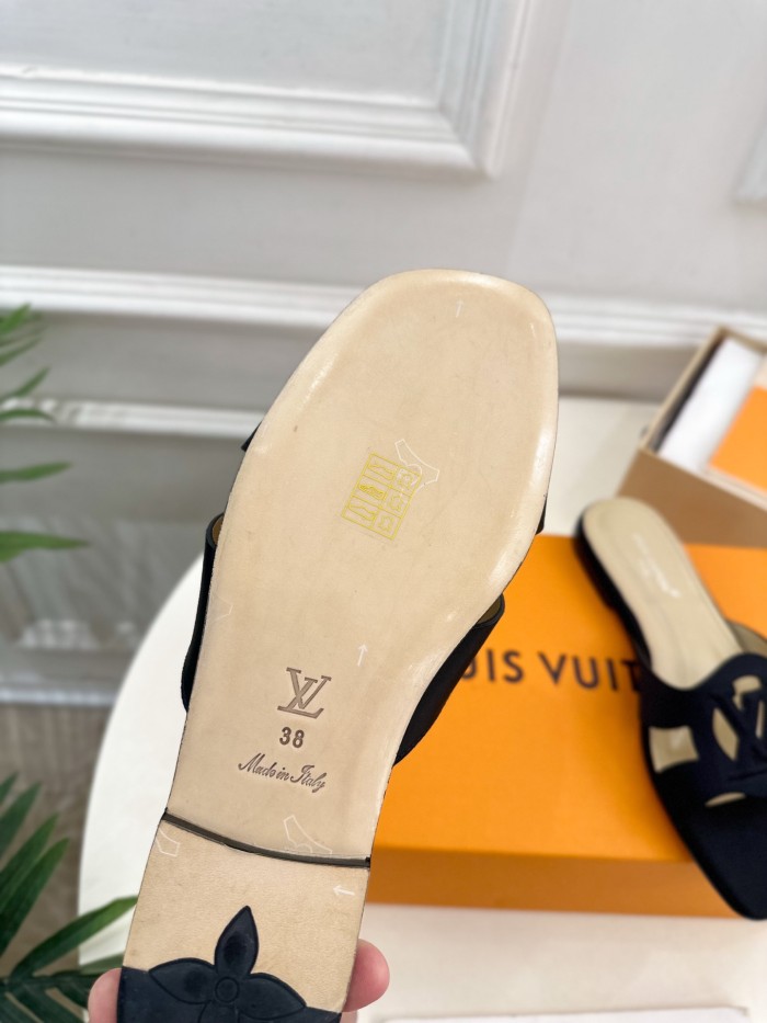 Louis Vuitton Womens Shoes Sandals Slippers Luxury Brand LV Isola Flat Mule with Original Box Whatsapp 【+1-3239614486】