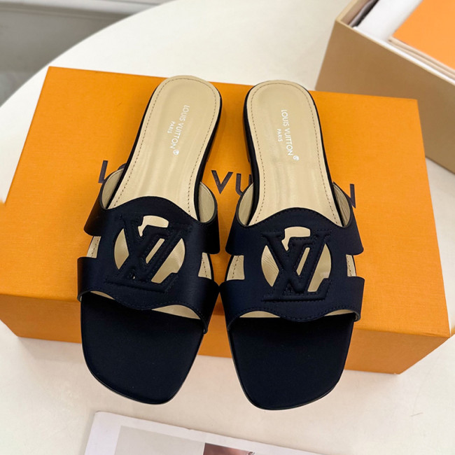 Louis Vuitton Womens Shoes Sandals Slippers Luxury Brand LV Isola Flat Mule with Original Box Whatsapp 【+1-3239614486】