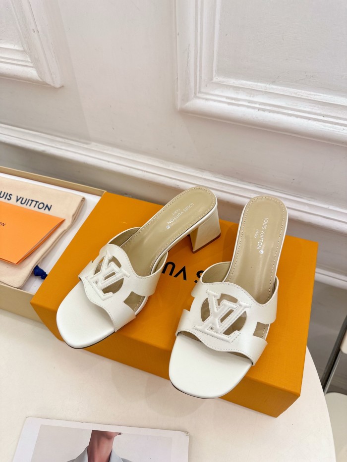 Louis Vuitton Womens Shoes Sandals Slippers Luxury Brand LV Isola Flat Mule 5cm Heel with Original Box Whatsapp 【+1-3239614486】