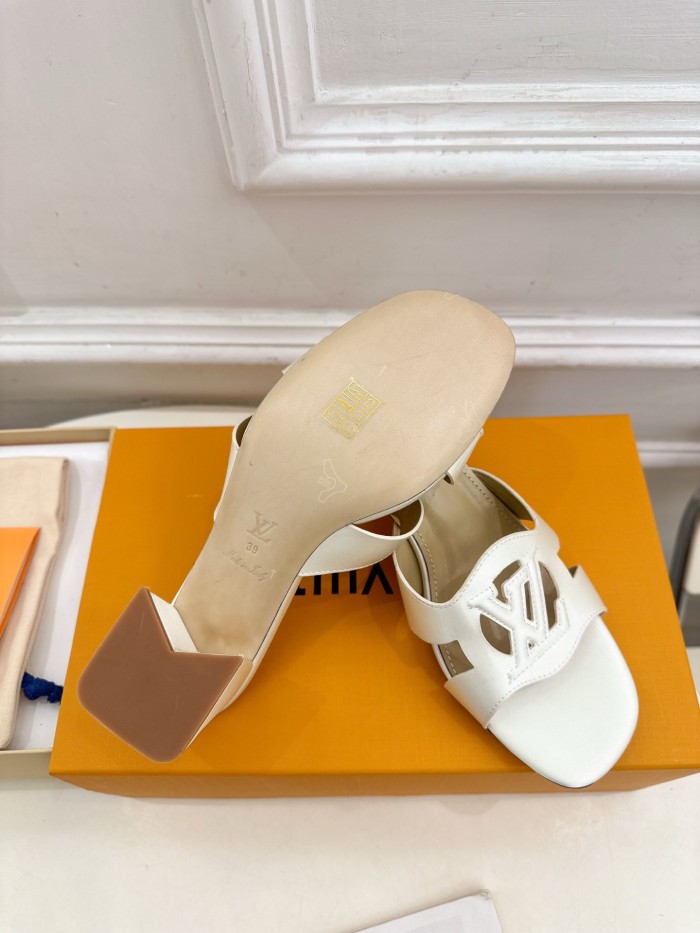 Louis Vuitton Womens Shoes Sandals Slippers Luxury Brand LV Isola Flat Mule 5cm Heel with Original Box Whatsapp 【+1-3239614486】