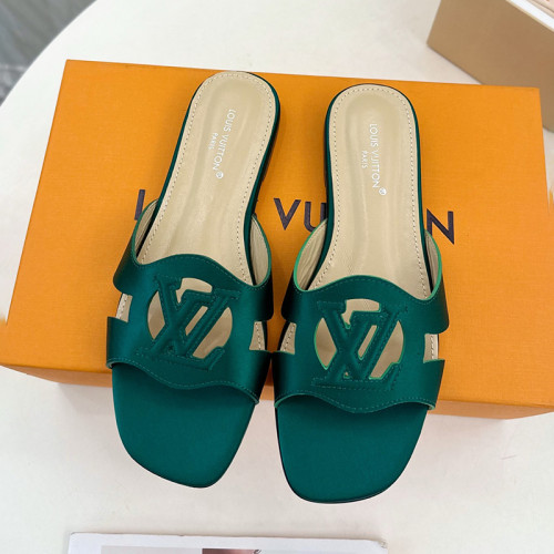 Louis Vuitton Womens Shoes Sandals Slippers Luxury Brand LV Isola Flat Mule with Original Box Whatsapp 【+1-3239614486】