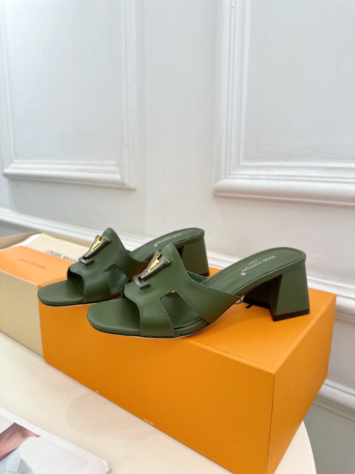 Louis Vuitton Womens Shoes Sandals Slippers Luxury Brand LV Isola Flat Mule 5cm Heel with Original Box Whatsapp 【+1-3239614486】