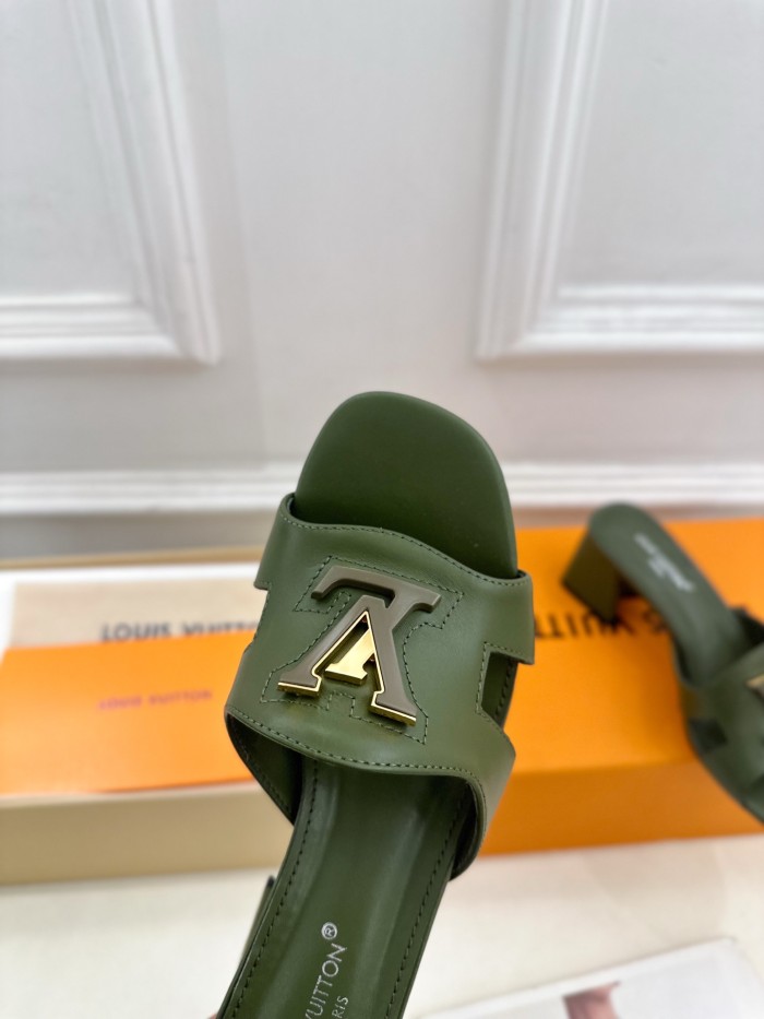 Louis Vuitton Womens Shoes Sandals Slippers Luxury Brand LV Isola Flat Mule 5cm Heel with Original Box Whatsapp 【+1-3239614486】