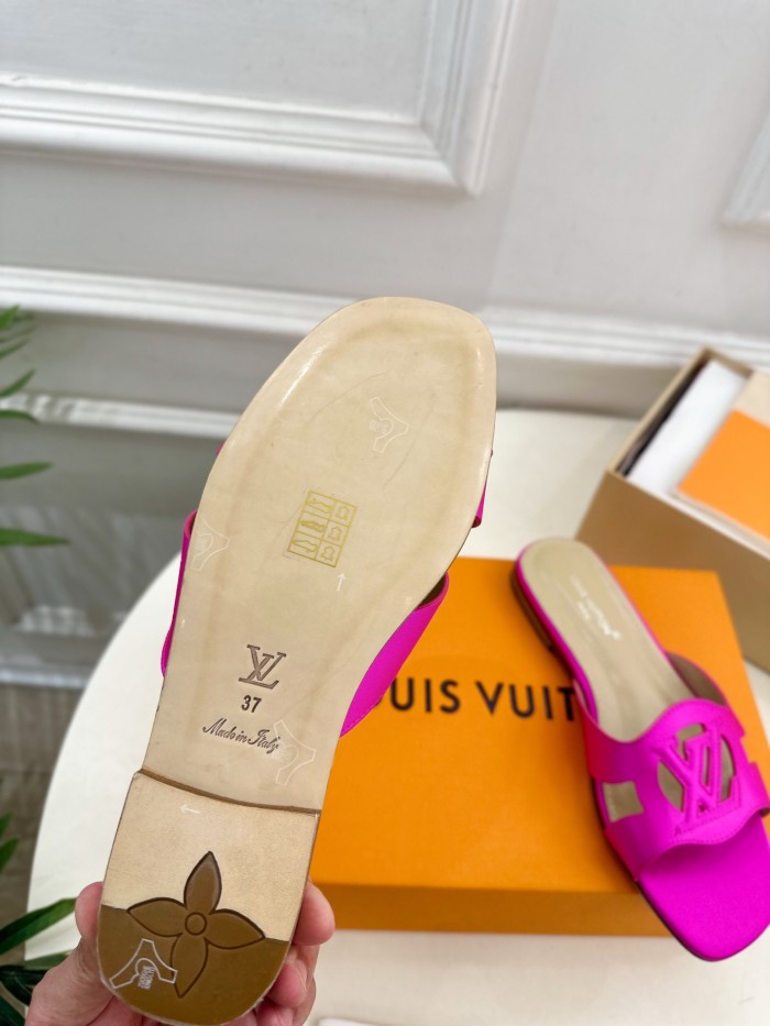 Louis Vuitton Womens Shoes Sandals Slippers Luxury Brand LV Isola Flat Mule with Original Box Whatsapp 【+1-3239614486】
