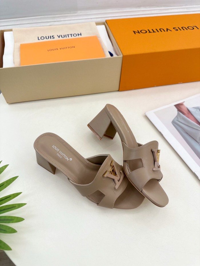 Louis Vuitton Womens Shoes Sandals Slippers Luxury Brand LV Isola Flat Mule 5cm Heel with Original Box Whatsapp 【+1-3239614486】