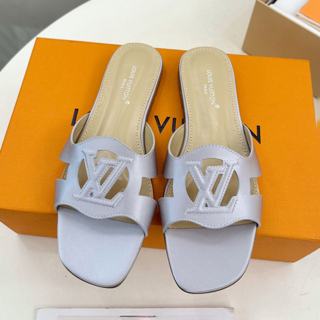 Louis Vuitton Womens Shoes Sandals Slippers Luxury Brand LV Isola Flat Mule with Original Box Whatsapp 【+1-3239614486】